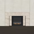 Modern Fireplace Embedded Fireplace 3d model