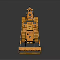 Yellow Heavy Duty Bulldozer With Tracked Undercarriage And Front Blade