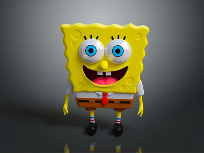 Modern Spongebob Cartoon Spongebob Animation Spongebob Animation Spongebob 3d model