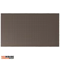 Dark Brown Square Carpet With Vertical Ribbed Texture For Home Decor