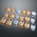 Lock head padlock pin padlock blade padlock magnetic padlock bucket lock pin door lock mortise lock 3d model