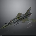 Camouflage Military Fighter Jet Model With Aerospace Design Details Cockpit And Wings