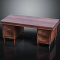 Classic Wooden Writing Desk With Two Drawers Solid Wood Home Office Furniture Design