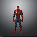Spider Man Action Figure With Red And Blue Costume Spider Logo Standing Pose