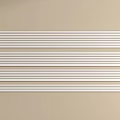 White Air Conditioner Vents In Various Lengths On Beige Wall With Modern Design