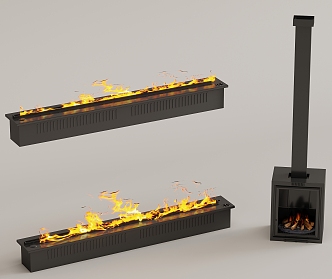 Modern Fireplace Stove Hanging Stove 3d model