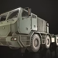 Military Green Heavy Duty Utility Truck Featuring Multiple Wheels And Robust Build