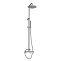 Chrome Shower System with Fixed Head Handheld Sprayer and Adjustable Bracket 3d model