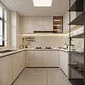 Modern Minimalist Cream Style Living And Dining Room With Cozy Ambient Lighting And Comfortable Furnishings