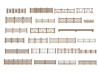 Guardrail railing fence 3d model