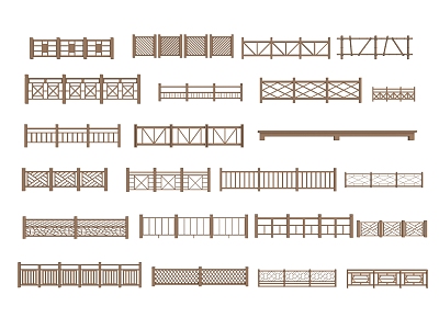 Guardrail railing fence 3d model