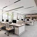 modern public office area office public area 3d model