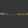 Rustic Campsite Scene With Tents Wooden Fences And Simple Huts