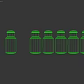 Transparent Glass Spice Jars with Cork Stoppers Holding Various Colored Legumes Neatly on Grey Background