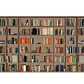 Study Bookcase Bookshelf Library Bookcase Reading Room Bookcase Display Cabinet Decorative Cabinet Booklet 3d model