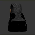 Modern Stylish Sneakers With Gray Black Orange Mesh Leather And Thick Sole