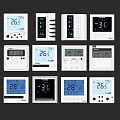 Modern switch air conditioner switch air conditioner screen display switch air conditioner touch LCD switch type switch socket 3d model