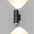Black Cylindrical Wall Mounted Lamp With Modern Design And Illuminated Base 3d model