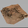 Reddish Brown Rough Textured Natural Rock Like Formation With Irregular Surface