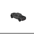 Silver Pickup Truck With Crew Cab Large Off Road Tires Black Grille And Cargo Bed