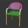 Modern Upholstered Accent Chair With Polka Dot Fabric And Gold Metal Frame