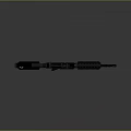 Modern Tactical Black Rifle with Scope Handguard Magazine and Stock Design