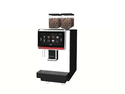 Modern Coffee Machine Kitchen Appliance With Digital Display And Bean Containers 3d model