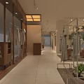 Modern Clothing Store Interior With Mannequins Fashion Racks And Bright Lighting