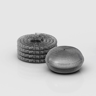 modern steel wire ball 3d model