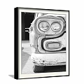 Vintage Bicycle Handlebar With Classic Lantern In Black And White Art Print