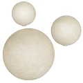 Modern Spherical Floor Lamp With Beige Textured Shades For Living Room Home Decor