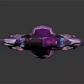 Decorative Fantasy Weapon With Purple Blue Hues And Intricate Ornate Design Elements