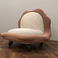 Modern Single Sofa Casual Sofa Fabric Sofa Living Room Bedroom Reception Sofa Lazy Sofa 3d model