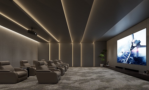 modern video room 3d model