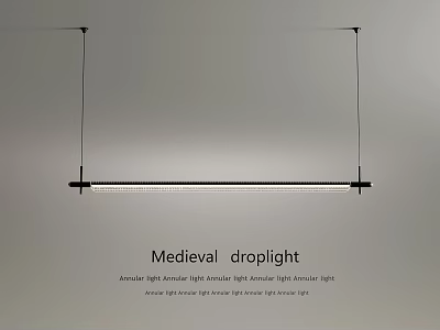 Medieval Ancient Style Droplight LED Light Bar Pendant Overhead Fixture Design 3d model