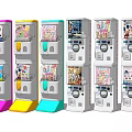 Colorful Vending Machine Style Amusement Equipment For Toy Capsule Dispensing With Cartoon Designs