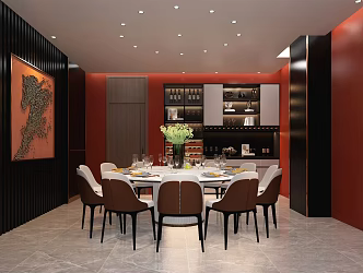 Modern private room private room 3d model