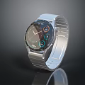 Fashionable Modern Wristwatch Accessory With Silver Metal Strap And Sleek Design