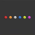 Colorful Metallic Decorative Balls in Red Gold Silver Blue Green Purple with Reflections
