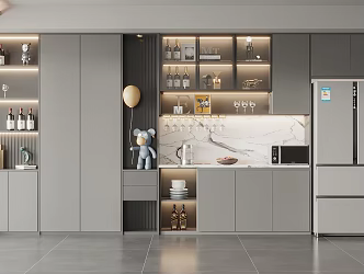 Modern Wine Cabinet 3d model