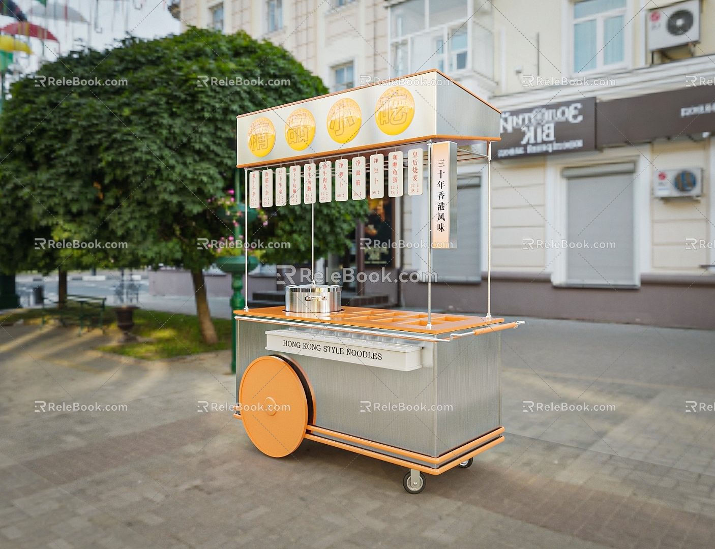 Booth Car Trolley Booth Meal Auto Show Car Display Rack Camping Car Booth Bazaar 3d model