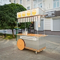 Booth Car Trolley Booth Meal Auto Show Car Display Rack Camping Car Booth Bazaar 3d model