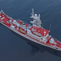 modern naval minesweeper 3d model