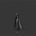 Game Movie Character In Ornate Robe With Golden Accents And Floating Magic Circle Symbol