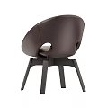 Modern Dining Table Set With Leather And Woven Chairs And Dark Wooden Legs