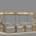 Modern Luxury Jewelry Store With Glass Display Cases And Elegant Lighting