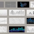 Public Facilities Urban Planning Data Visualization With City Sketches Regional Maps And Charts