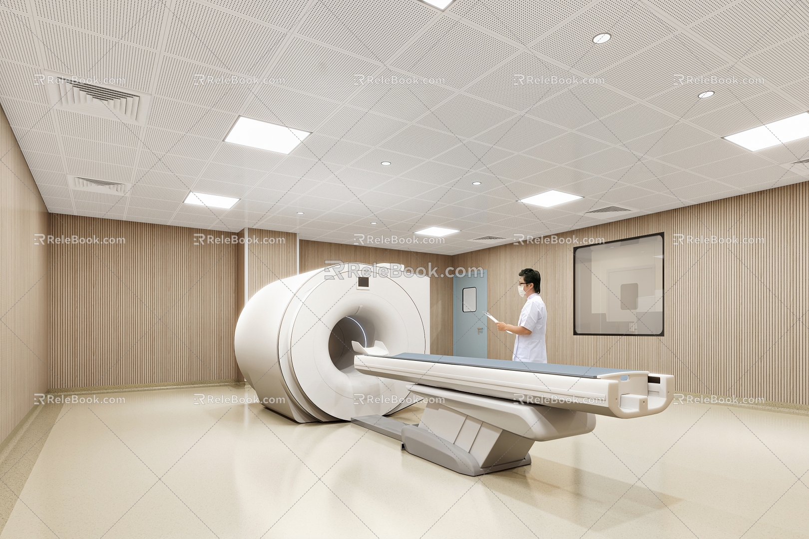 Modern CT room MRI room 3d model