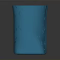 Blue Transparent Glass Cup With Curved Design For Daily Home Use