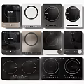 Various Modern Induction Cooktops As Key Kitchen Appliances With Different Designs And Styles